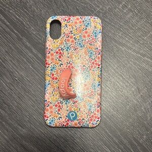 Loopy Case Colorful Floral Phone Case with Pink Loop - iPhone 10